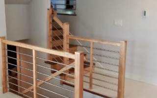 Maple With Stainless Tubing Railing