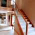 Custom Red Oak Railings With Half Inch Tempered Glass 001