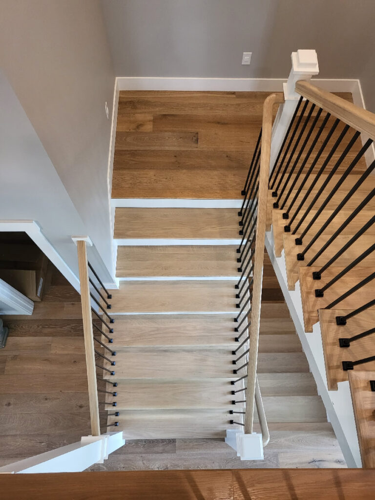 White Oak Treads and Railing - MyStairways