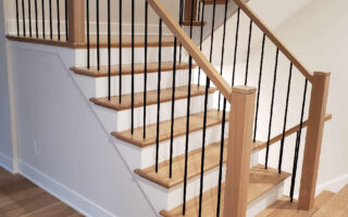 White Oak With Black Balusters